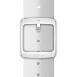 Nokia 4381639 Watch strap Silikon, Edelstahl Weiß Uhrenarmband