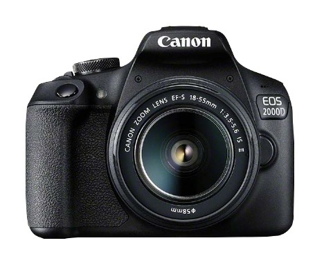 Canon EOS 2000D BK 18-55 IS II EU26 SLR-Kamera-Set 24.1MP CMOS 6000 x 4000Pixel Schwarz