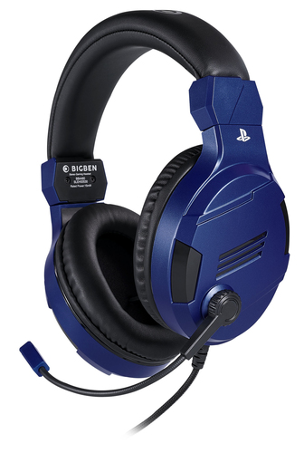 Bigben Interactive PS4OFHEADSETV3G Kopfhörer Verkabelt Kopfband Gaming Blau