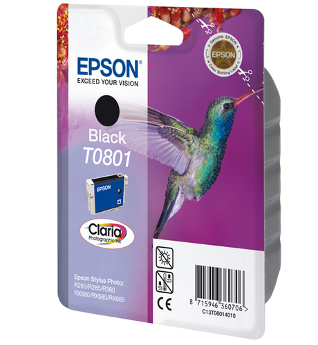 Epson Tintenpatrone Black T0801 Claria Photographic Ink