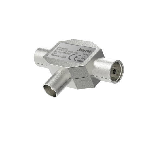 Hama 00205237 Kabelspalter oder -kombinator Kabelsplitter Silber