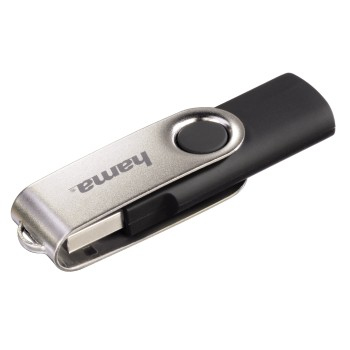 Hama Rotate 64GB USB 2.0 64GB USB 2.0 Schwarz, Silber USB-Stick