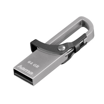 Hama Hook-Style 64GB USB 2.0 64GB USB 2.0 Grau USB-Stick