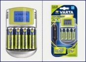 Varta Power Play LCD Charger + 4xAA Accu 2500mAh