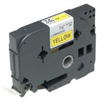 Brother Gloss Laminated Labelling Tape - 24mm, Black/Yellow