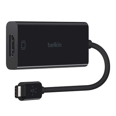 Belkin F2CU038BTBLK USB type C HDMI Schwarz Kabelschnittstellen-/adapter