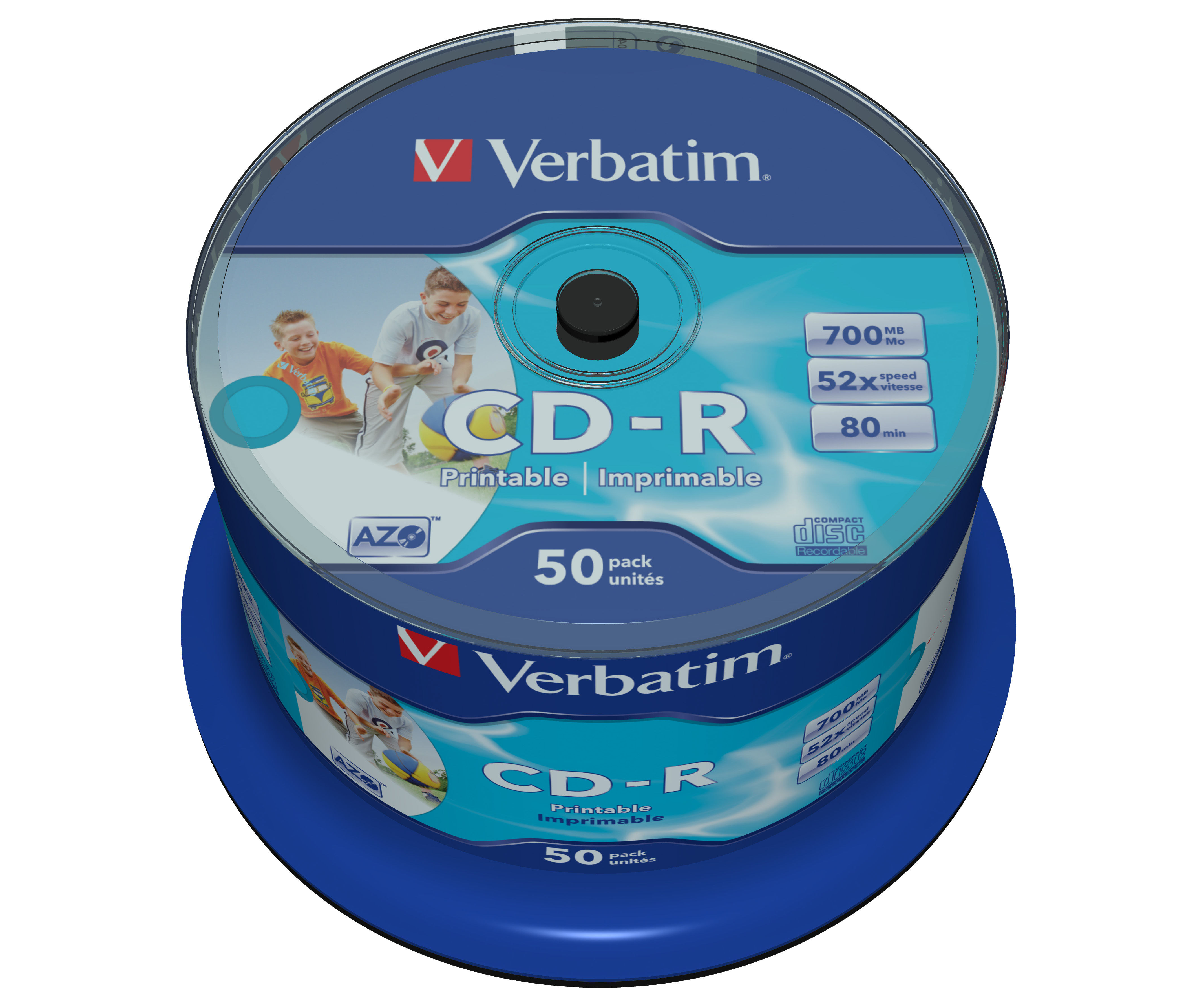 Verbatim CD-R AZO Wide Inkjet Printable