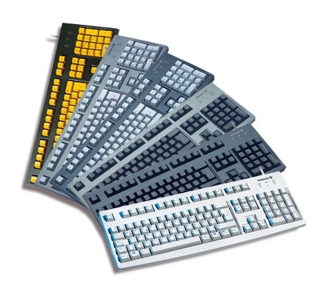 Cherry Colored standard PC keyboards G83-6105, English (UK) white