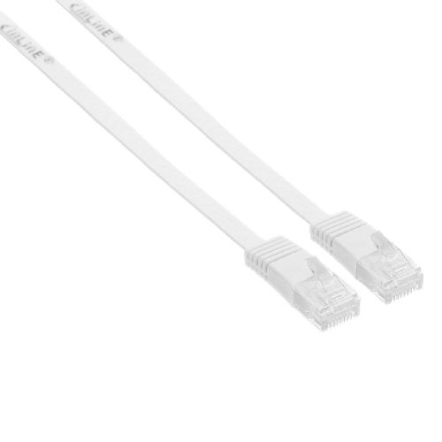 InLine Flat patch cord UTP Cat.6 2m White