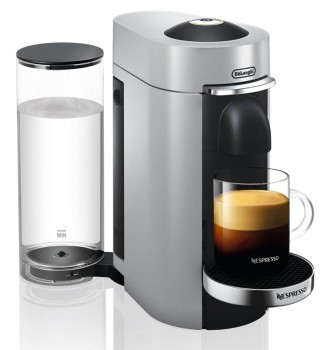 DeLonghi Nespresso Vertuo ENV 155.S Freistehend Vollautomatisch Espresso maker 1.7l 1Tassen Schwarz, Silber Kaffeemaschine