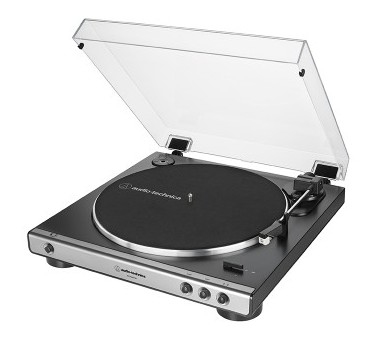 Audio-Technica AT-LP60XUSB Audio-Plattenspieler mit Riemenantrieb Grau, Metallisch