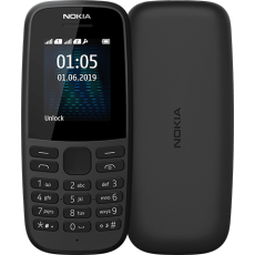 Nokia 105 4,5 cm (1.77 Zoll) 73,02 g Schwarz Funktionstelefon (Schwarz)