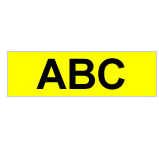 Brother Strong Adhesive Gloss Laminated Tape - 9mm, Black/Yellow