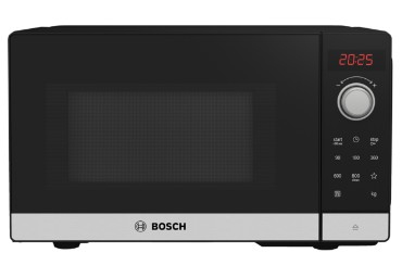 Bosch Serie 2 FFL023MS2 Mikrowelle Arbeitsplatte Solo-Mikrowelle 20 l 800 W Schwarz, Edelstahl (Schwarz, Edelstahl)