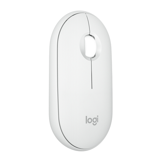 Logitech Pebble 2 M350s Maus Beidhändig RF Wireless + Bluetooth Optisch 4000 DPI (Weiß)