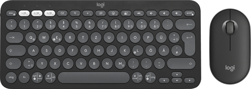 Logitech Pebble 2 Combo Tastatur Maus enthalten RF Wireless + Bluetooth QWERTZ Deutsch Graphit (Graphit)