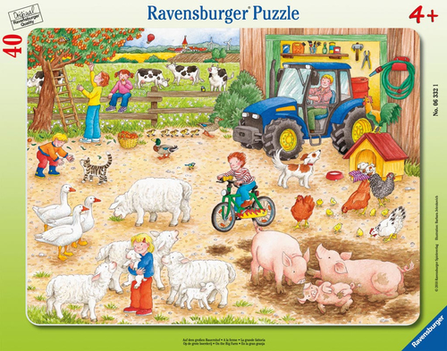 Ravensburger 06332 - Auf dem gro&szlig;en Bauernhof - 40 Teile Rahmenpuzzle