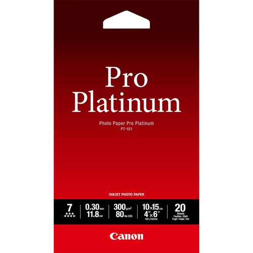 Canon PT-101 Pro Platinum Fotopapier 10x15 cm – 20 Blatt