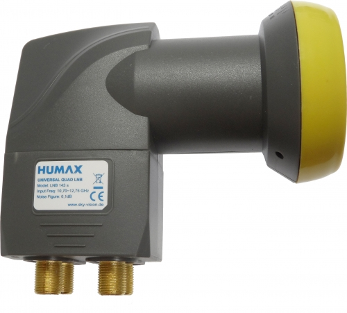 Humax LNB 143s Rauscharmer Signalumsetzer 10,70 - 12,75 GHz Schwarz, Gelb