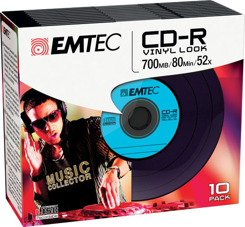 Emtec CD-R Vinyl Look 700 MB 10 St&uuml;ck(e)