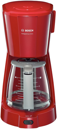 Bosch TKA3A034 Kaffeemaschine Filterkaffeemaschine 1,25 l (Grau, Rot)