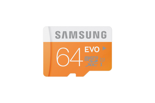 Samsung 64GB, MicroSDXC EVO (Orange, Weiß)