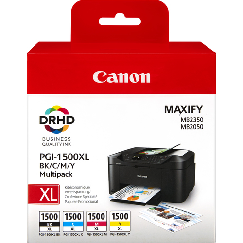 Canon PGI-1500XL Multipack BK/C/M/Y Tinte mit hoher Reichweite