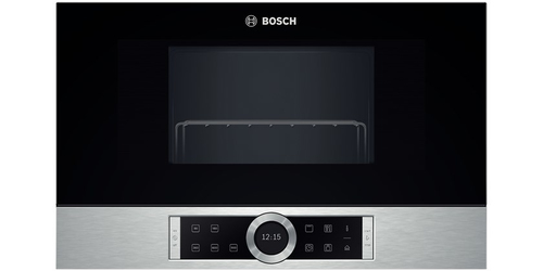 Bosch BER634GS1 Mikrowelle Integriert Grill-Mikrowelle 21 l 900 W Schwarz, Silber (Schwarz, Silber)