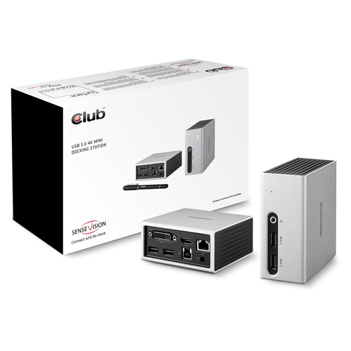 CLUB3D SenseVision USB 3.0 4K UHD Mini Docking Station