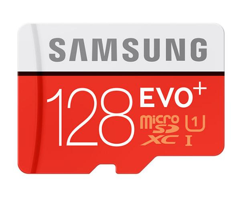 Samsung MB-MC128DA 128GB MicroSDHC UHS Class 10 Speicherkarte (Schwarz, Rot, Weiß)