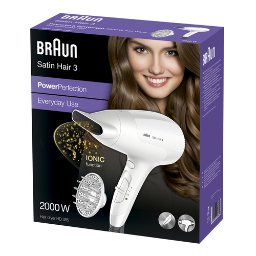 Braun Satin Hair 3 2000W Weiß (Weiß)