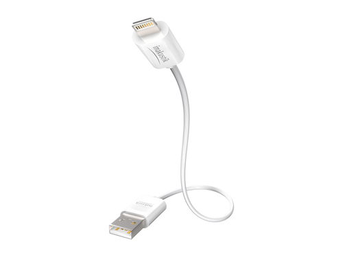 Inakustik 440202 2m USB A Lightning Weiß USB Kabel