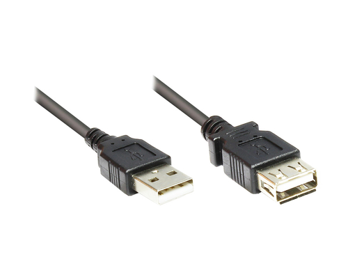 Alcasa 2511-OF01S 0.15m USB A USB A Schwarz USB Kabel
