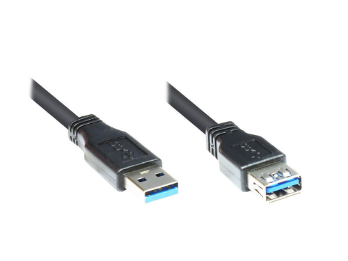 Alcasa 2711-S005 0.5m USB A USB A Schwarz USB Kabel