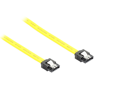Alcasa SATA 0.5m 0.5m SATA SATA Gelb SATA-Kabel