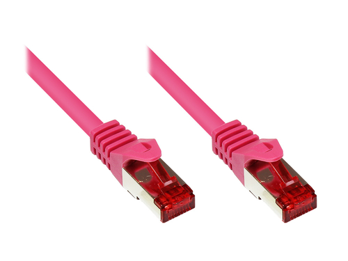 Alcasa RJ45-RJ45, m-m, 1.5m 1.5m Cat6 S/FTP (S-STP) Pink, Magenta Netzwerkkabel