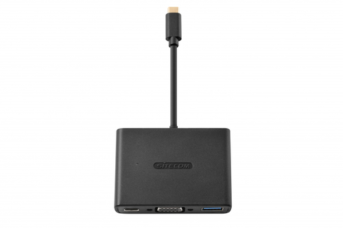 Sitecom CN-364 USB-C to USB + VGA + USB-C 3-in-1 Adapter