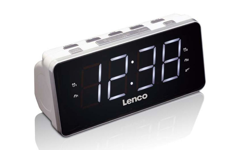 Lenco CR-18 Radio Uhr Digital Schwarz, Silber
