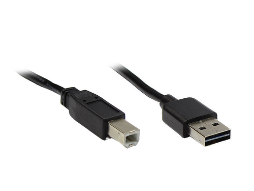 Alcasa USB 2.0 A/B, 1m 1m USB A USB B Schwarz