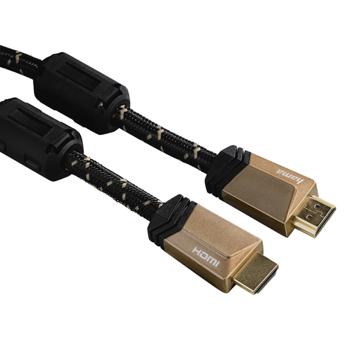 Hama 3m, 2xHDMI HDMI-Kabel HDMI Typ A (Standard) Schwarz, Bronze