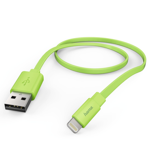 Hama 1.2m, Lightning/USB 1.2m USB A Lightning Grün USB Kabel