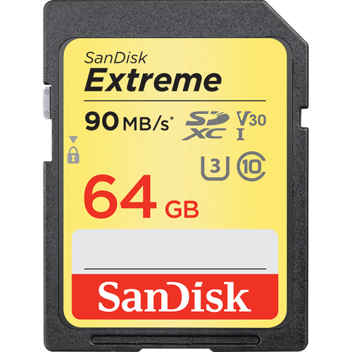 Sandisk Extreme, SD, 64GB 64GB SDXC UHS-I Klasse 10 Speicherkarte