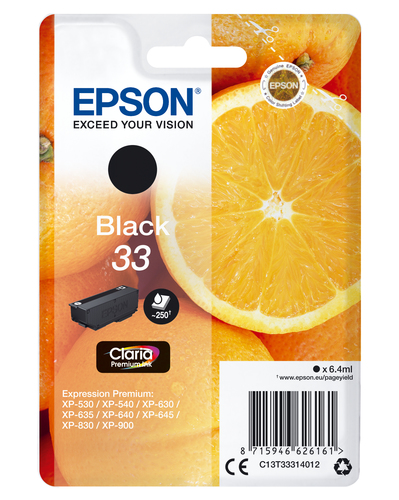 Epson Oranges Singlepack Black 33 Claria Premium Ink