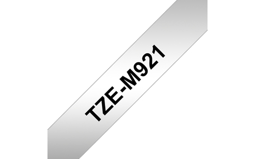 Brother TZe-M921 Etiketten erstellendes Band Schwarz auf Metallic