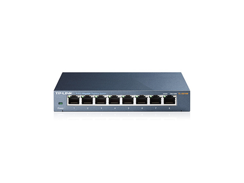 TP-LINK TL-SG108 V3.0 ungemanaged Gigabit Ethernet (10/100/1000) Schwarz Netzwerk-Switch