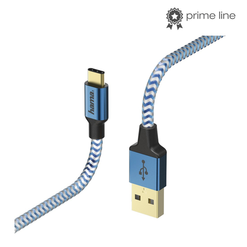 Hama 00178295 USB Kabel 1,5 m USB 2.0 USB A USB C Schwarz, Blau