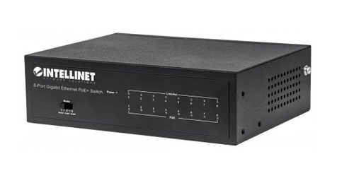 Intellinet 561204 Gigabit Ethernet (10/100/1000) Energie Über Ethernet (PoE) Unterstützung Schwarz Netzwerk-Switch