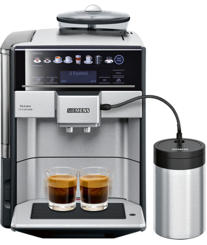 Siemens EQ.6 plus Vollautomatisch Espressomaschine 1,7 l (Schwarz, Edelstahl)