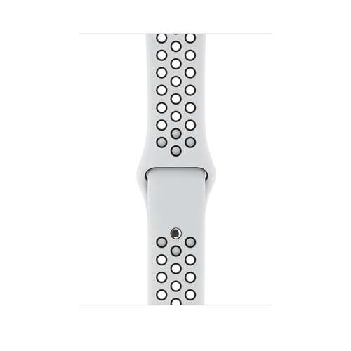 Apple MQWQ2ZM/A Band Schwarz, Platin Fluor-Elastomer Smartwatch-Zubehör (Schwarz, Platin)
