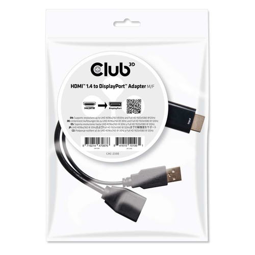 CLUB3D HDMI auf DisplayPort Adapter